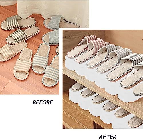 Soerreo Shoe Slot Storage Box Adjustable Shoe Rack Save Space Suitable for High Low Heels, Sneakers and Sandals (10 Piece Set,White) - Image 7