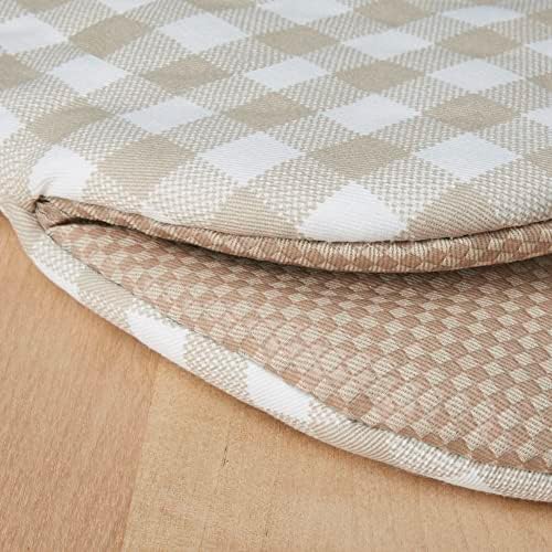 KitchenAid Gingham Mini Oven Mitt 2-Pack Set, Milkshake Tan, 5.5"x8" - Image 4