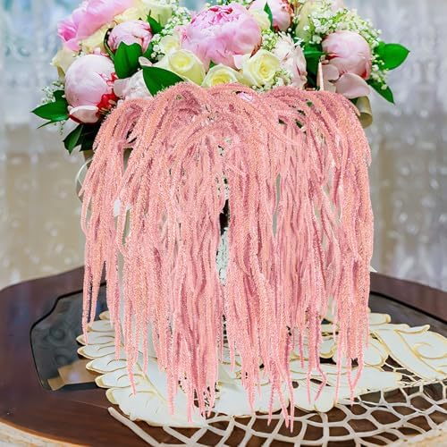 Suncalla 12 Pcs Amaranthus Artificial Flower,Pink,24 Inch - Image 6