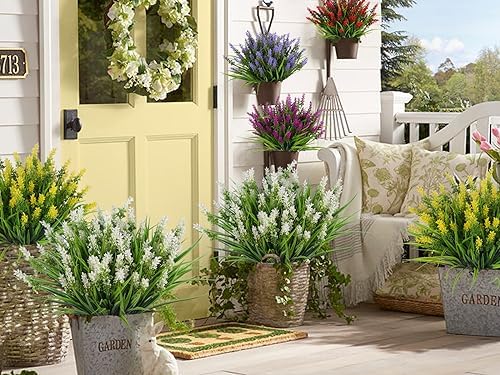 RECUTMS Artificial Plant & Flower for Outside White Artificial Flower - Image 6