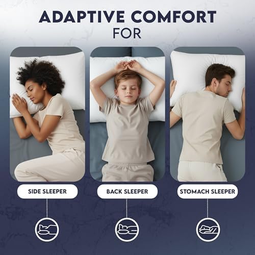 Utopia Bedding Gusset Bed Pillow, Hotel Pillows Queen Size Set of 4, White - Image 6