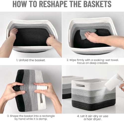 5 Pack Woven Storage Baskets, Decorative Storage Bins for Organizing - Image 6