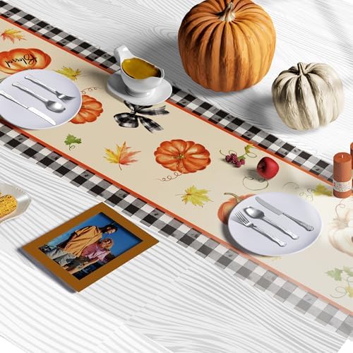 OHOME Thanksgiving Decorations - Thanksgiving Table Runner | Thanks Giving Table Decor | Friendsgiving Party Decorations Centerpieces Supplies Essentials for Room Office Indoor - Image 6