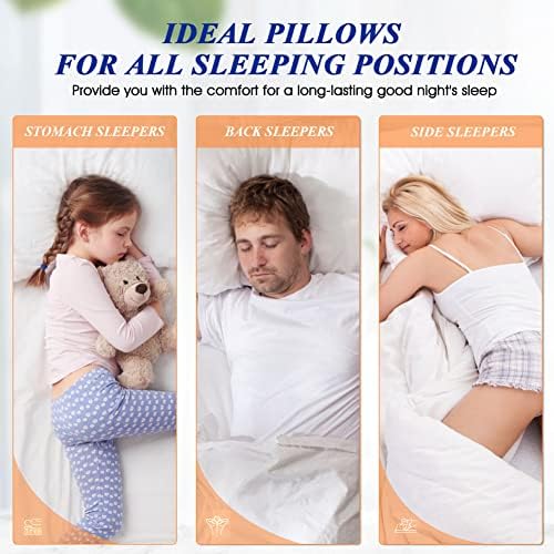 MZOIMZO Supportive Firm Bed Pillows for Sleeping- Standard Size, Set of 2, Cooling Hotel Quality with Premium Soft Down Alternative Fill for Back, Stomach or Side Sleepers, 20''x26'' - Image 6