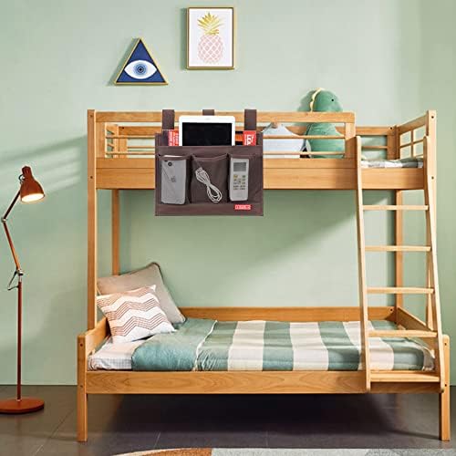 Zafit Hanging Bedside Caddy, Bedside Storage Organizer for Magazine, Phone, Remote control (Classic4 Pockets-Coffee) - Image 7