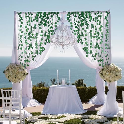 Freyalife Fake Vines for Room Decor (96 Pack 689Ft) Artificial Ivy Leaves Hanging Greenery Garlands for Home Bedroom Wall Wedding Christmas Party Office Patio Indoor Outdoor Garden Decor - Image 7