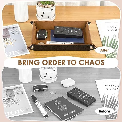 Closet Valet Tray - Elegant Organization for Jewelry, Wallets, Watches, Keys, Coins, Phones, and Glasses. Perfect for Nightstand, Entryway Table, or Desk. - Image 7