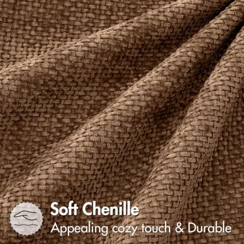 MIULEE Dercorative Lumbar Throw Pillow Covers 12x20 in Golden Brown 2 Pack - Image 7
