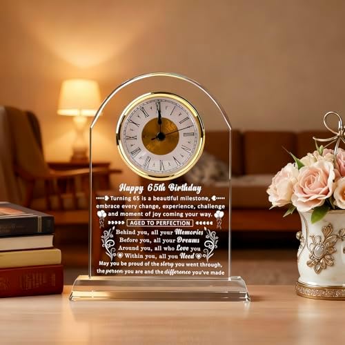 65th Birthday Gifts for Women, 65 Year Old Birthday Decorations Clock Gifts for Him Her, Meaningful Turining 65 Bday Gifts Idea for Women, Men, Friends, Mom, Dad, Sister - Image 7