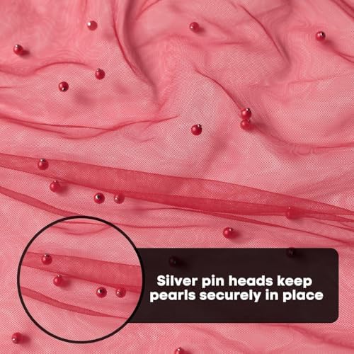 Artoid Mode 3-Pack Pearl Red Gauze Table Runner 10FT Home Decor - Image 7