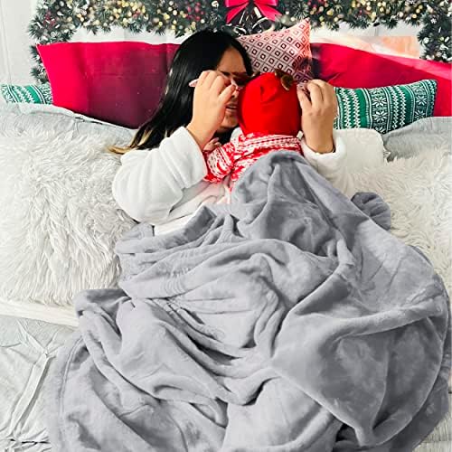 Bedsure GentleSoft Fleece Blanket California King Light Grey - Lightweight Plush Fuzzy Cozy Soft Bed Blankets, 102x96 inches - Image 6
