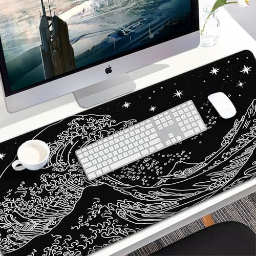 Large Mouse Pad, 31.5x15.7 inch Large Extended Gaming Computer Keyboard Mouse Mat, Water Resist Non-Slip Mousepad Rubber Base Long XXL Mouse Pad for Work & Gaming, Office & Home - Image 7