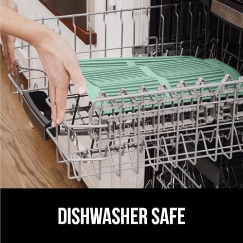 GORILLA GRIP Patented BPA-Free Silicone Dish Drying Mat, 16x12, Mint - Image 6