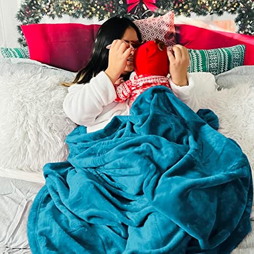 Bedsure GentleSoft Fleece Throw Blanket Teal - 300GSM Blankets for Couch, Sofa, Bed, Soft Lightweight Plush Cozy Throws for Toddlers, 50x60 inches - Image 6
