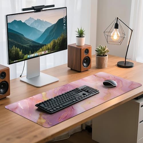Gaming Mouse Pad - (31.5"×11.8") Marble Large Mouse Pads for Desk - Desk Mat for Keyboard and Mouse with Non-Slip Base, Desks Pad Matfor Game/Office & Home - Image 7