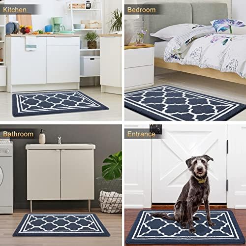 Buganda Indoor Door Mat, Dirt Resistant Doormat, 59x20, Navy Blue - Image 6