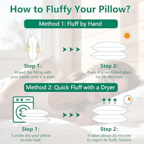 HIMEET Pillows Queen Size Set of 4, Luxury Fluffy Bed Pillows for Sleeping 4 Pack, Soft and Supportive Bed Pillow with Down Alternative Filling for Side and Back Sleepers (18"x28") - Image 6