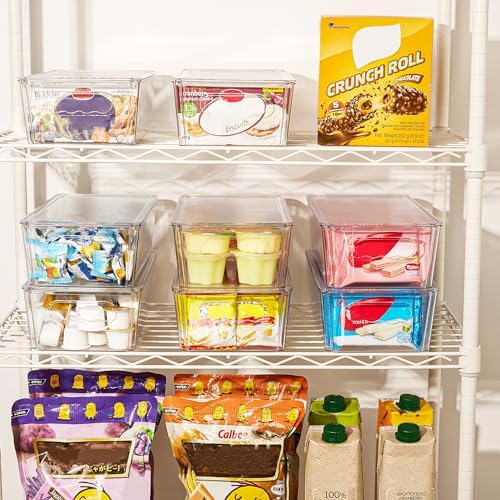 Vtopmart 10pcs Clear Stackable Storage Bins with Lids - Image 7