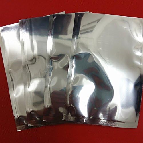 PABCK 500 Pack Silver Foil Pouch Open Top Heat Seal Mylar Bags 2.4x3.5 inch - Image 5