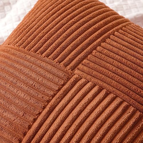 MIULEE Fall Rust Boho Decorative Throw Pillow Covers for Couch 16x16 Inch - Image 4