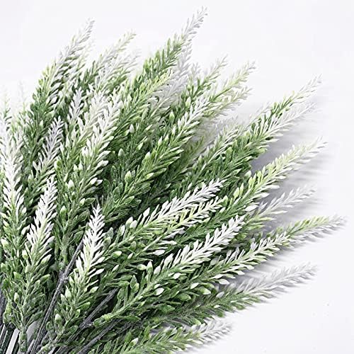 CATTREE Artificial Lavender, Plastic Plants Fake Flowers Bouquet Home Bridal Wedding Office Party Garden Balcony Indoor Outdoor DIY Centerpieces Arrangements Simulation Craft Decoration White 4pcs - Image 6