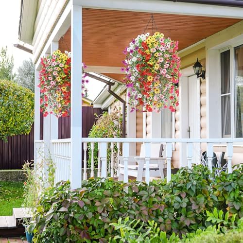 Artificial Hanging Flowers for Outdoors UV Resistant Summer Decor - Image 6