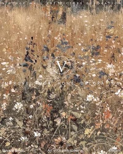 Wildflower Field Landscape Vintage Canvas Wall Art, Vertical Country Landscape Print for Home Decor, Farmhouse Muted Paintings Art Picture Aesthetic for Bedroom Bathroom Living Room Office Decor (8" x 10"-UNFRAMED) - Image 7