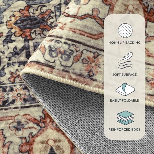 Lahome Oriental Small Area Rug, 2x4 Washable Rugs for Entryway Kitchen - Image 7