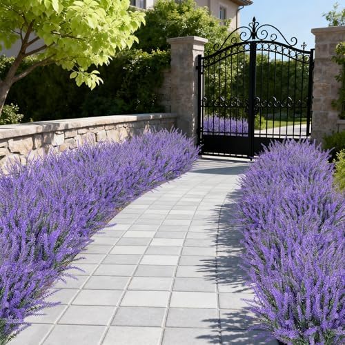 20 Bundles Fake Flowers Artificial Lavender Plants, Deep Purple - Image 7