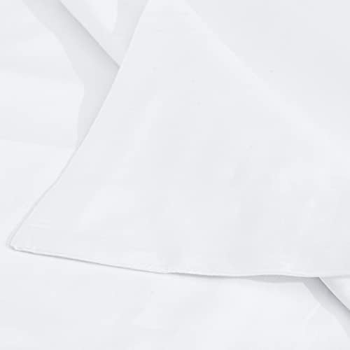 NTBAY Queen Egyptian Cotton Sateen Pillow Shams, Set of 2, White - Image 4
