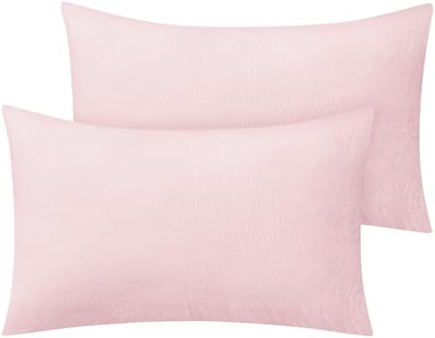 BEDELITE Flannel Pillowcases Standard Set of 2, Pink, 20x26 Inches by BEDELITE