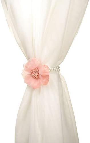 SUQ I OME Pearl Magnetic Curtain Tieback, Pink, 9cm, 1 Pair - Image 3