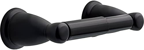 Franklin Brass Kinla Spring (1-Pack) Toilet Paper Holder Matte Black Tissue Roll Spring-Loaded Rod, Organization and Storage, Wall Mounted Bathroom Accessories KIN50-MB by FranklinBrass