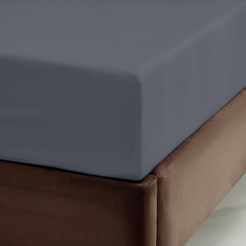 Maple&Stone Queen Fitted Sheet Only, Bulk Pack of 6 Bottom Grey Sheets - Image 4