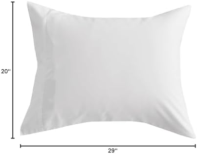 DOZ by SIJO Pillowcase Set, 100% Viscose derived from Organically Grown Bamboo, Buttery Soft, Silky, Breathable, Cooling, Oeko-TEX, High GSM, 2-Pack, Envelope Closure (Queen, Snow) - Image 4