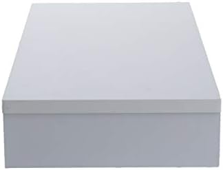 Mind Reader Woodland Collection, Monitor Stand, 33 lb. Capacity, Desktop Organizer, White - Image 5