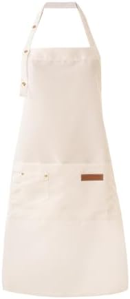 Tosewever Art Aprons for Women Painting Pottery Baking, Mens Buckle Straps Kitchen Apron with Pockets for Chef Cooking - Image 7