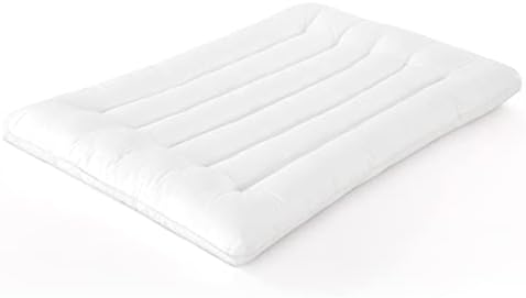 HOMBYS Ultra Thin Flat Pillow for Sleeping, Thin Pillow for Back Sleeper, Supportive Stomach Sleeping Pillow, Slim Bed Pillow, Machine Washable-Standard Size 18x26, White by HOMBYS