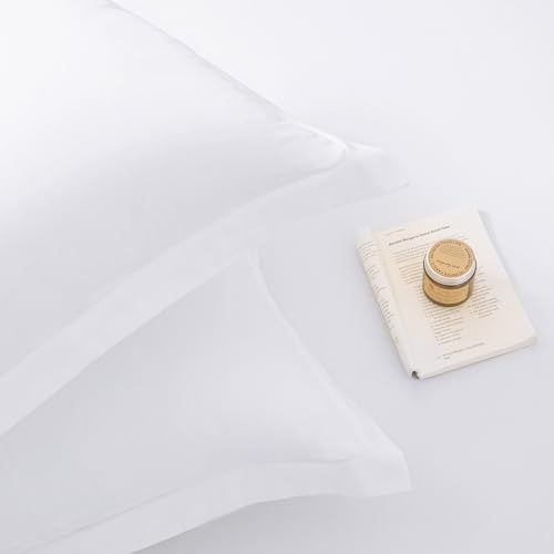 Standard Pillow Shams Set of 2 White Pillow Shams Soft Microfiber Pillow Covers with Envelope Closure, Fade, Wrinkle and Shrink Resistant Bed Pillow Cases, 20 × 26 Inches - Image 3