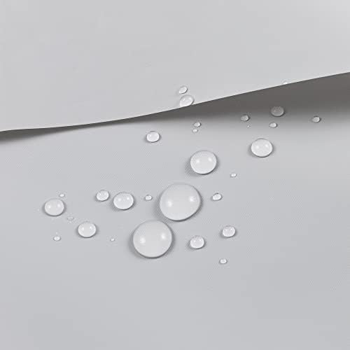 Barossa Design 54W x 78H Stall Shower Curtain Liner Silver Gray - Image 4