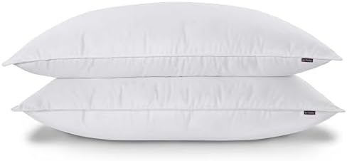 Adjustable Down Alternative Standard/Queen Size Set of 2 Bed Pillows with Medium/Firm Support, 20" x 28", White - Image 2