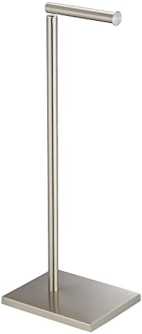 Toilet Paper Holder Stand, Free Standing Toilet Paper Roll Holder with Reserve for Bathroom, Stainless Steel DECLUTTR by DECLUTTR