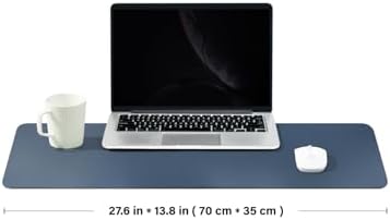 Cork Desk Mat - Dual-Sided Desk Pad for Office and Home - Desk Organization and Accessories - Ideal for Large Mouse Pad and Desk Mats on Top of Desks(Dark Blue,27.6"x 13.8") - Image 2