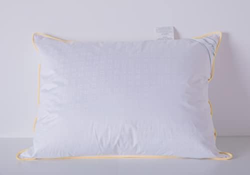 Goose Down Feather Pillows Standard Size One Pillow 100% Cotton Classic White Supportive Cool Bed Pillows for Back Side Stomach Sleepers by Eastwarmth