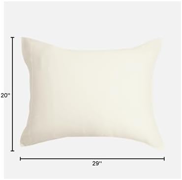 DOZ Pillowcase Set, 100% Viscose derived from Bamboo, Organically Grown, Buttery Soft, Silky, Breathable, Cooling, Oeko-TEX, High GSM, 2-Pack, Envelope Closure (Queen, Ivory) - Image 4