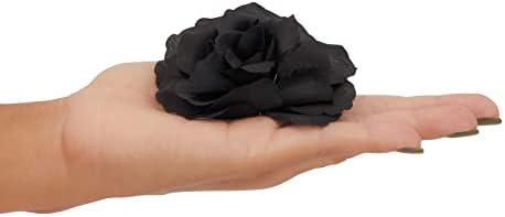 Bright Creations Black Artificial Roses Bulk - 3-Inch Stemless Foam Roses 50 Pack for Crafts & Home Decor - Image 6