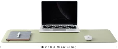 Cork Desk Mat - Dual-Sided Desk Pad for Office and Home - Desk Organization and Accessories - Ideal for Large Mouse Pad and Desk Mats on Top of Desks(Light Green,36"x 17") - Image 2