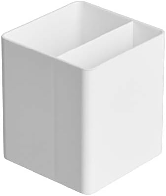 Amazon Basics Plastic Desk Organizer Pen Cup White by AmazonBasics