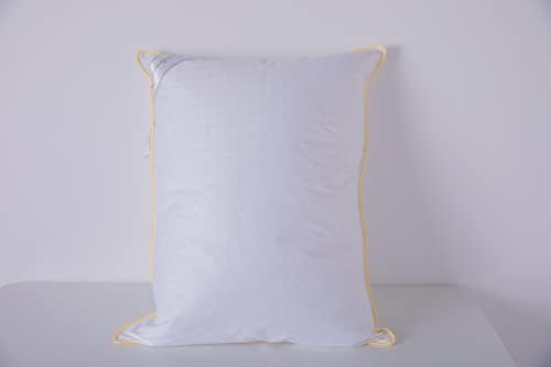 Goose Down Feather Pillows Standard Size One Pillow 100% Cotton Classic White Supportive Cool Bed Pillows for Back Side Stomach Sleepers - Image 3