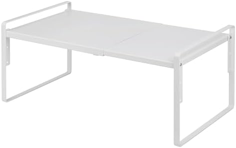 Nxconsu Cabinet Shelf Riser, Adjustable Cabinet Organizer, 12" Deep White by Nxconsu